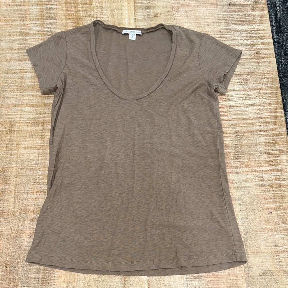 James Perse Tan Short Sleeve Tee